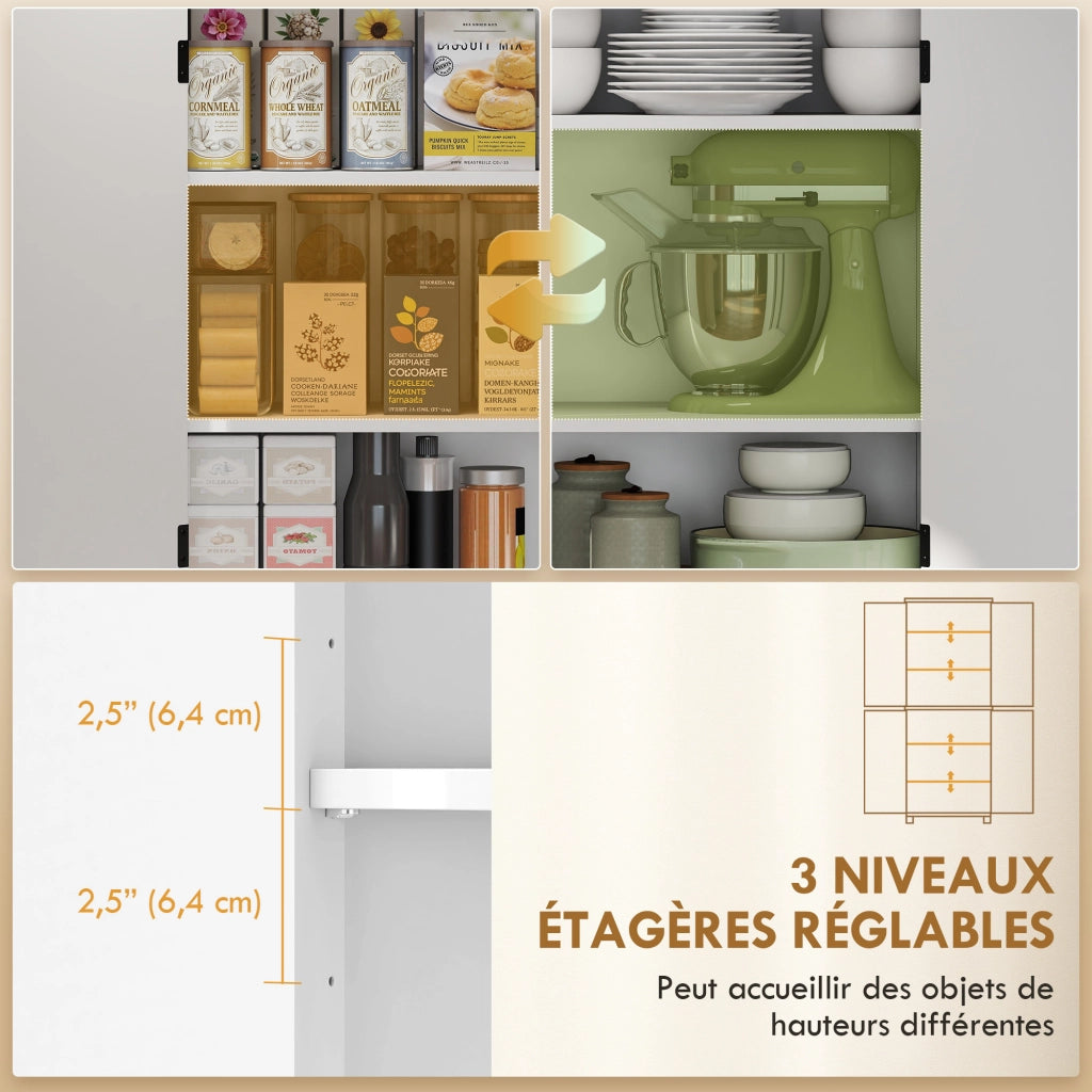 Buffet da cucina ¨C Minimal ¨C bianco 76x40x178,5cm