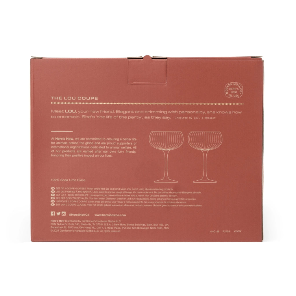 The Lou Bicchiere Coupe - Set da 2 Colore Ambra