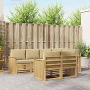 Set di divani da esterno 7 pcs Bianco e Beige 3391993