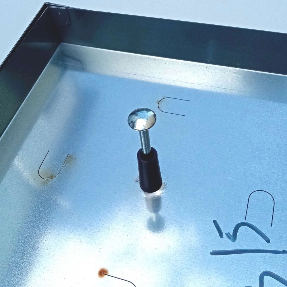 Sigillo 230 x 230 x h 50mm chiusino di lamiera zincata leggero da riempimento