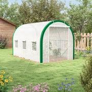 Serra tunnel da giardino 358 x 210 x 210 cm bianca