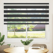 Tenda a Rullo Zebra Nero-Tenda avvolgibile Larghezza Tessuto 160,9 cm Poliestere 782246