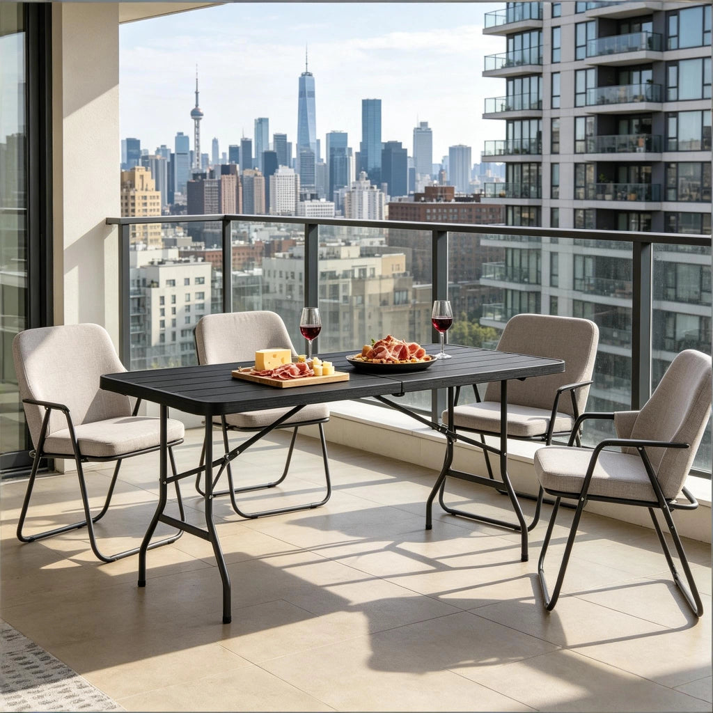 Tavolo da balcone con piano liscio; tavolo da buffet; tavolo da pranzo pieghevole