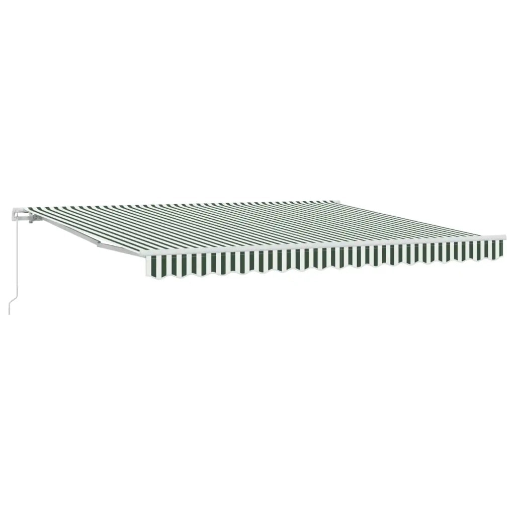 Tenda Retrattile Verde e Bianco 400 × 300 cm 3330719