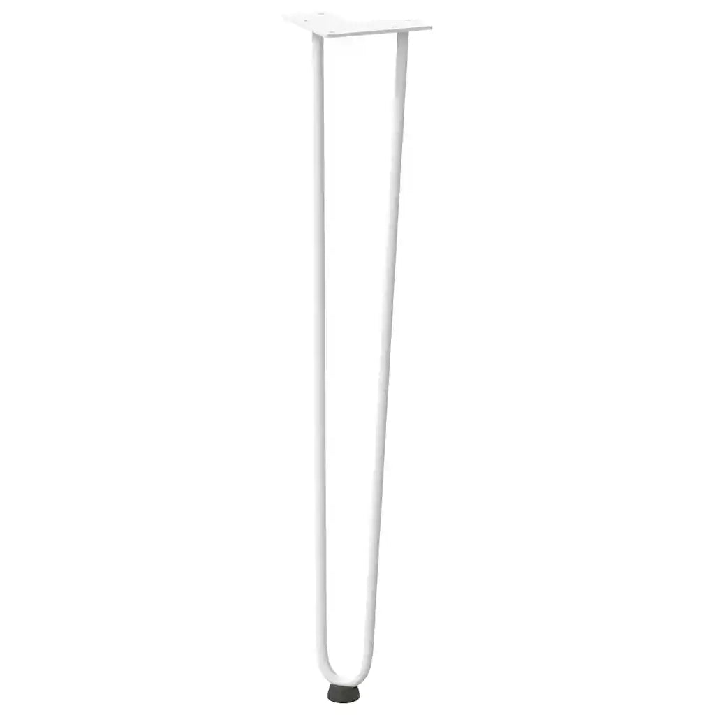 Gambe a forcina per tavoli consolle 4 pz Bianco 72 cm Acciaio massiccio 4012425