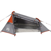 Tenda da campeggio | Tenda da campo a Tunnel per 2 Persone Grigio e Arancione