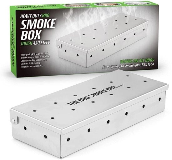 Accessorio BBQ Universale per Roker RVS con Capacità 950 ml e 28 Fessure di Fumo