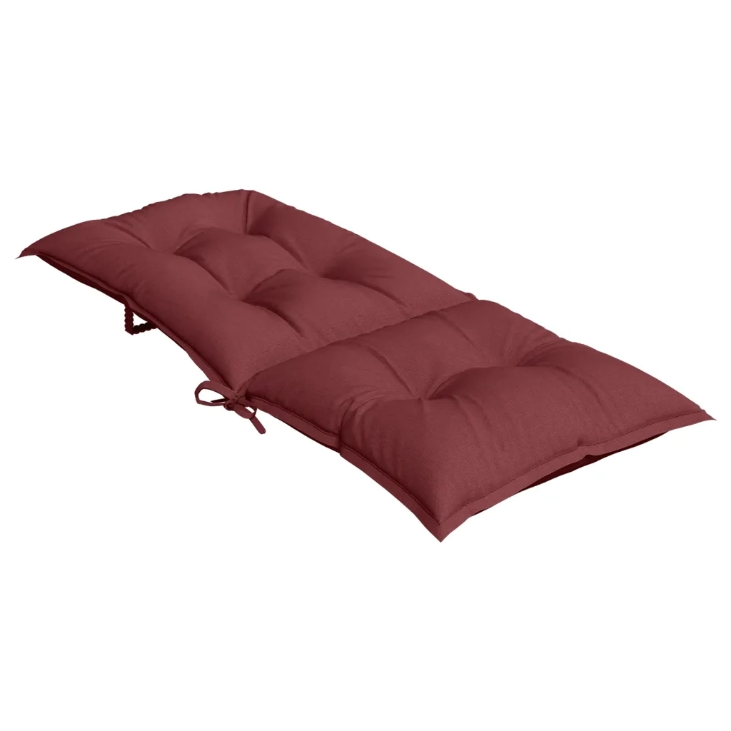 Cuscini Sedia Schiena Alta 2 Rosso Vino M¨¦lange 120x50x7 cm