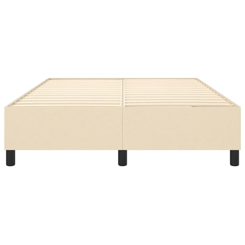 Struttura Letto a Rete a Molle-Giroletto Crema 140x190 cm in Tessuto 185278