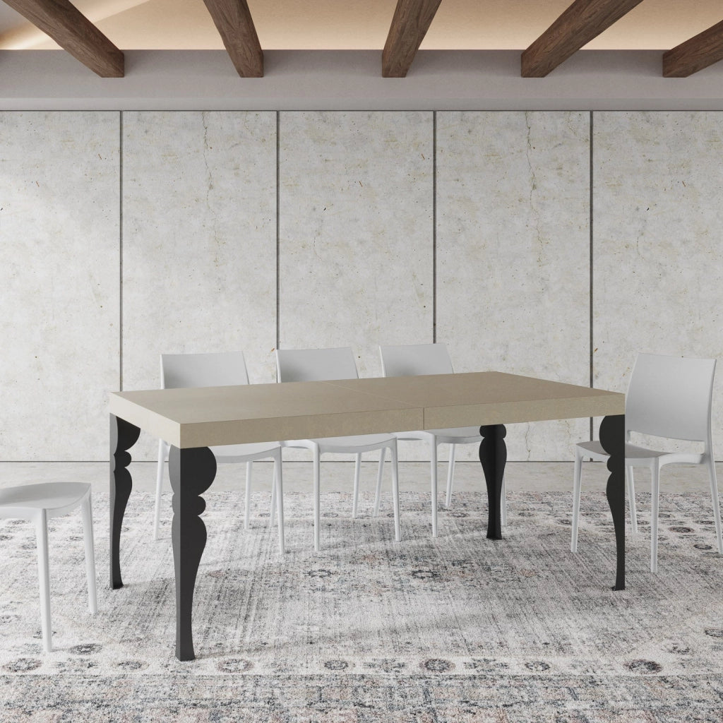 Tavolo Allungabile 200-460x90x77 cm Paxon Cashmere Telaio Antracite