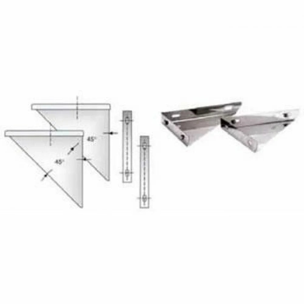 Inox doppia parete angolari per supporto murale d.350 b08xb6qd3r