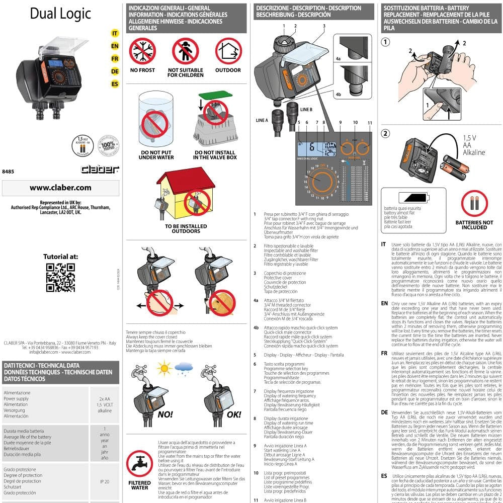 Programmatore Dual Logic Art. 8485 Claber