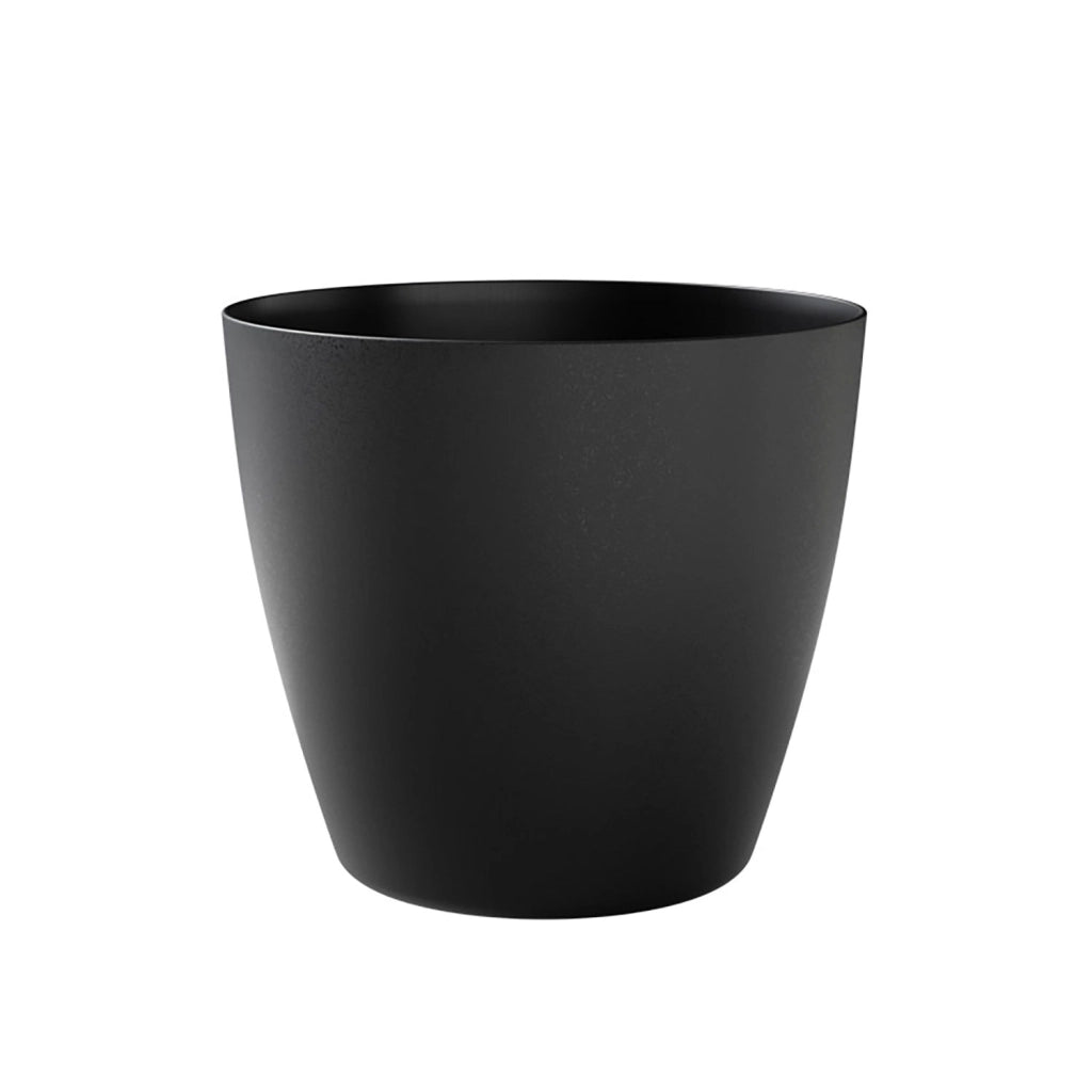Vaso Rotondo Indoor e Outdoor Tera Bayon Kit Ash Ø50 cm in Plastica Antracite
