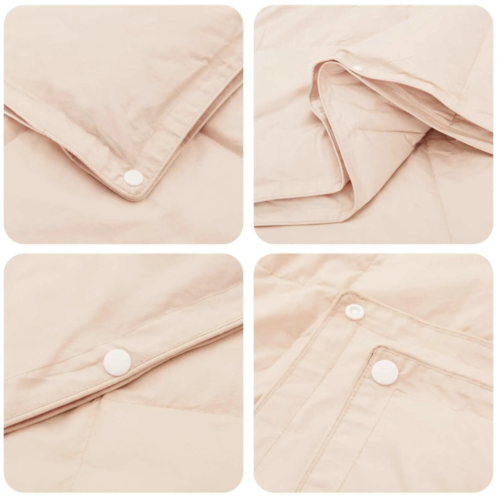 Set di Piumoni Beige 140 x 200 cm Cotone, Kapok, Poliestere 3431431