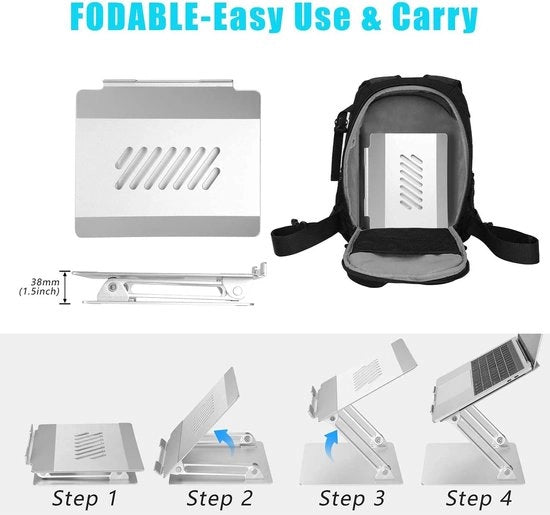 Stand per computer portatile regolabile per uso comodo