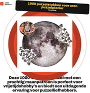 Puzzle a 1000 pezzi con tema spaziale - luna - disegno a forma di cerchio - hobby - regalo per astronomia - sviluppo cognitivo - esercizio per concentrazione - puzzle