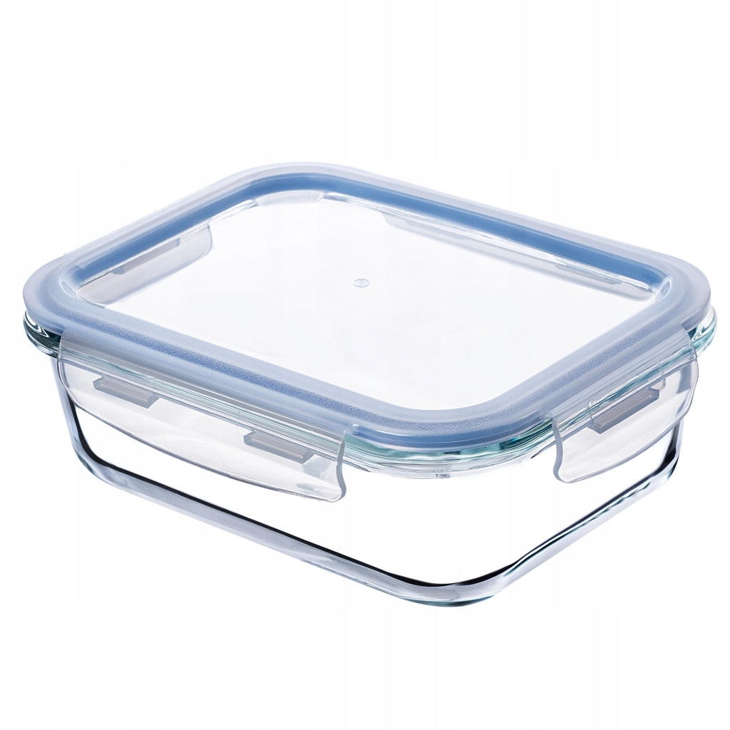 Contenitore per alimenti in vetro KADAX da 1040 ml con coperchio, ideale per il pranzo.