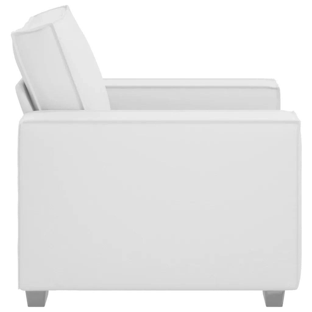 Poltrona | Sedia Relax Sofa Bianco 100 cm Pelle Sintetica