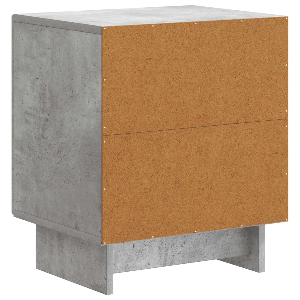 Armadio da Notte 2 pz Grigio Cemento 43 x 34,5 x 50 cm 893882