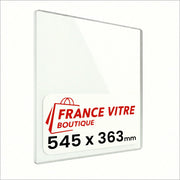 545 x 363 x 4 mm - Vetro per stufa a legna - vetro camino di ricambio - vetro per caminetto resistente al fuoco - France Vitre
