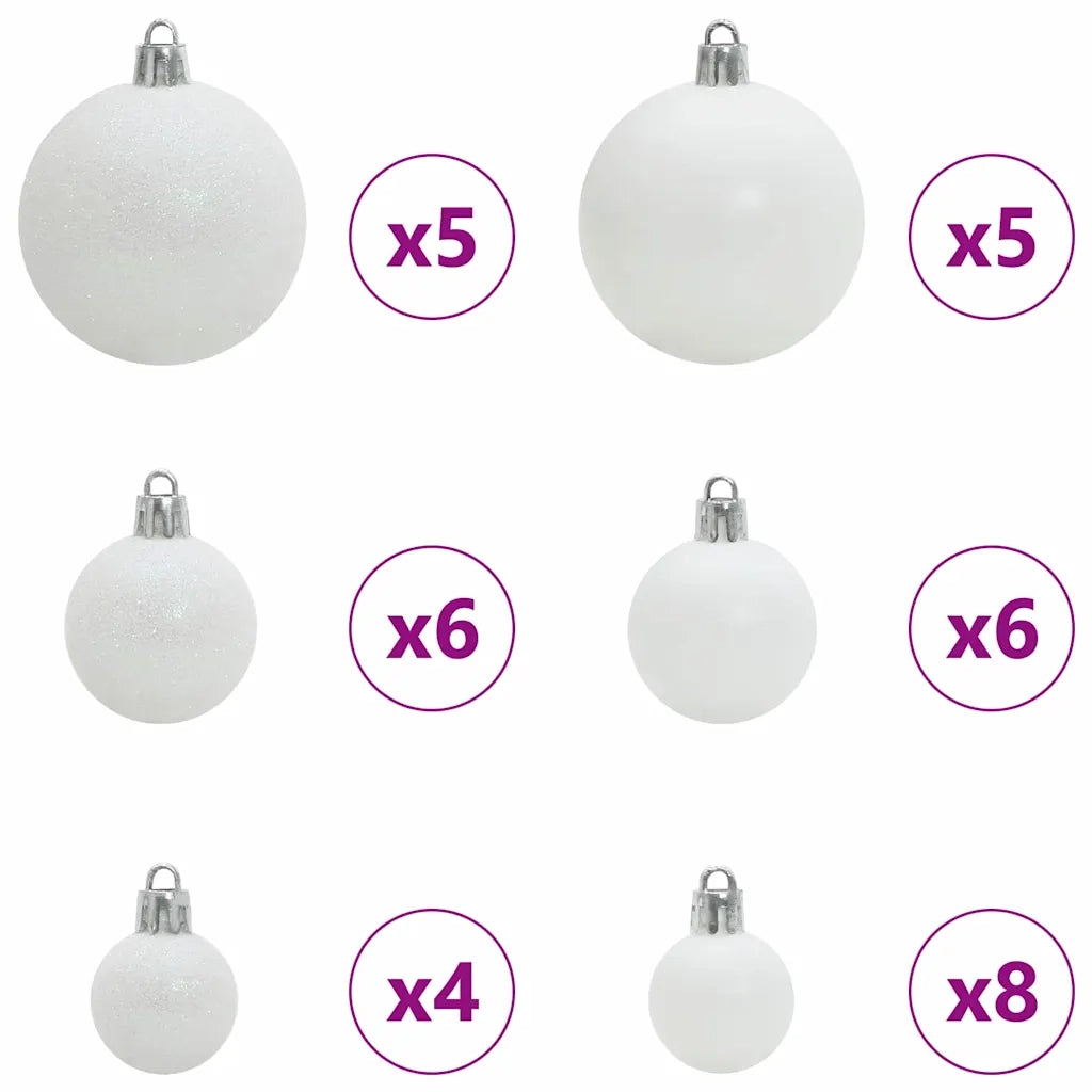 Albero di Natale | Decorazioni natalizie artificiale con 150 LED Bianco 120 cm