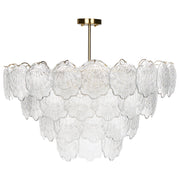 Lampadario in ottone, metallo e vetro ⌀ 80 cm Lampada a sospensione stile glamour