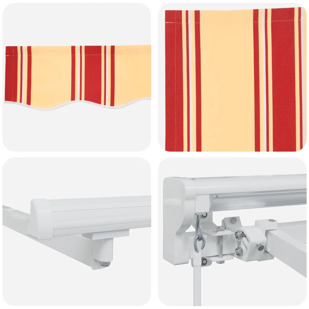 Tenda retrattile manuale Giallo e Arancione 3 x 2,5 m 3420219
