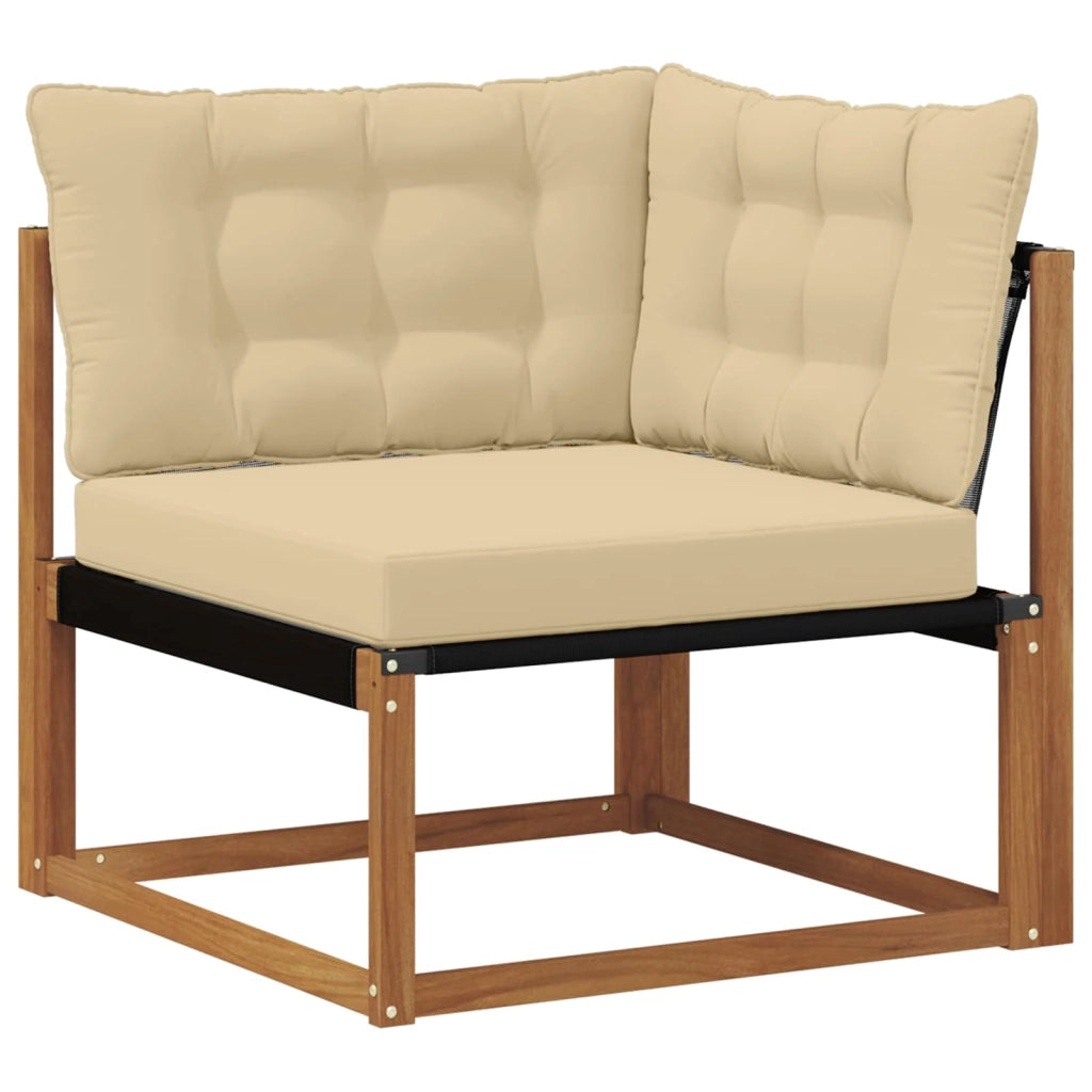 Set di divani da esterno con cuscino 5 pcs Naturale e Beige 3369448