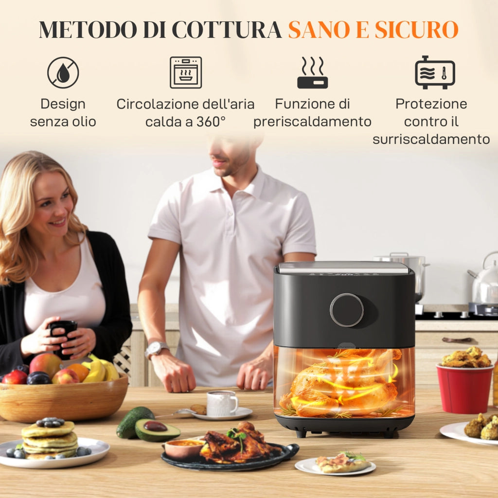 Friggitrice ad Aria 8L 1700W ¨C Minimal ¨C Nero