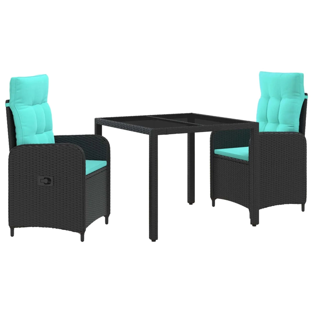 Set da pranzo per esterni 3 pz polyrattan 3422296