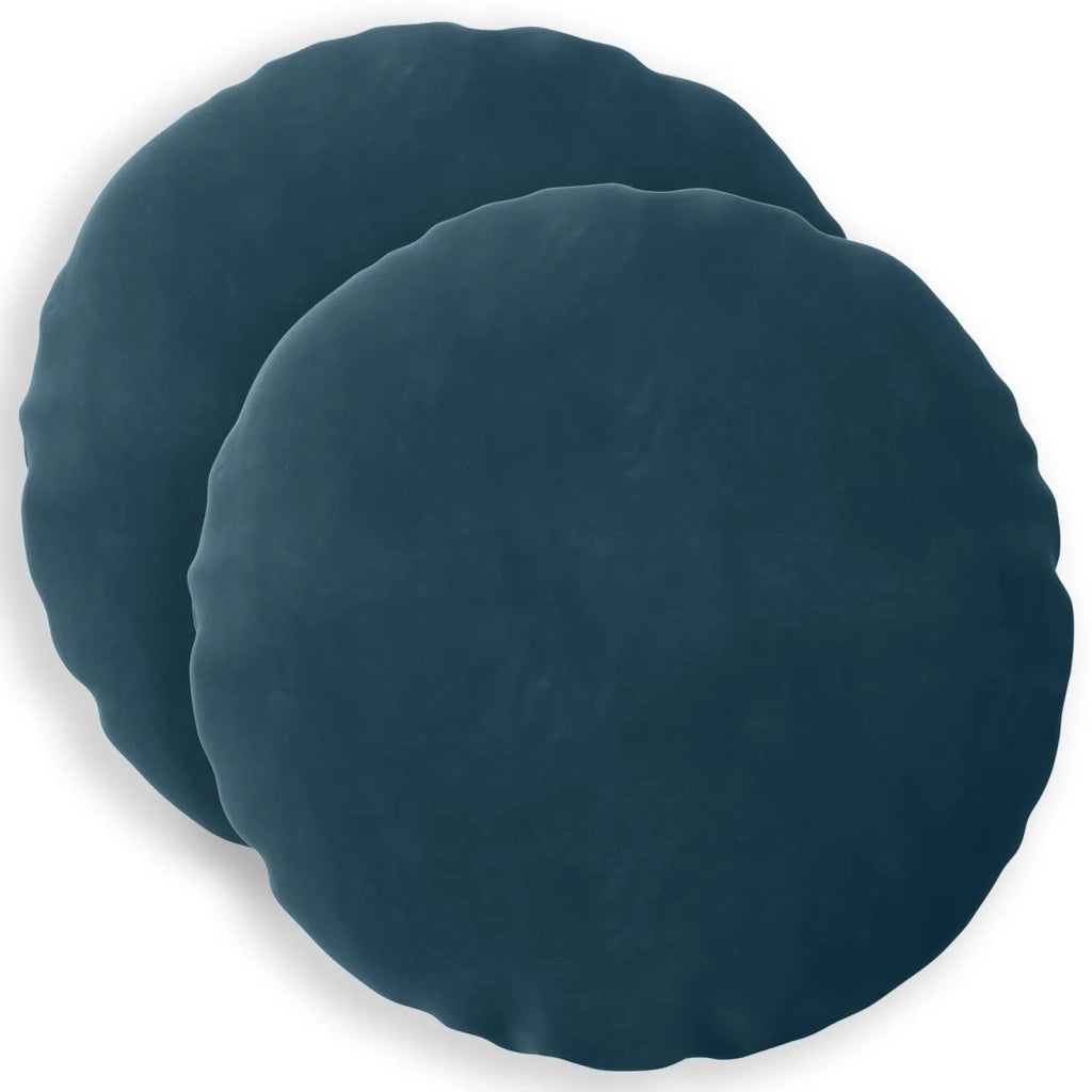 Cuscino con cuscino HEERLEN 2 pz Blu Velluto 928689