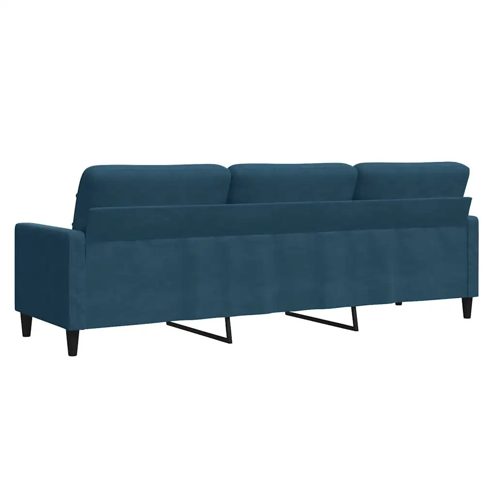 Divano a 3 Posti Blu 210 cm in Velluto 4007653