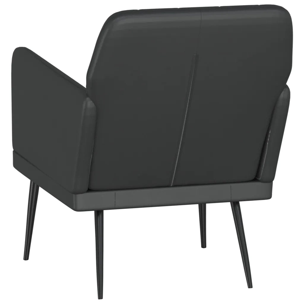 Poltrona | Sedia Relax Nera 61x78x80 cm Similpelle