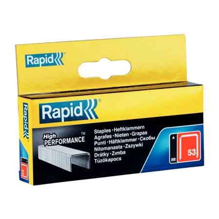 GRAFFE PER FISSATRICE MANUALE n° 53 Per codice 0496602 - H. 12 mm - confezione 5000 pezzi - RAPID