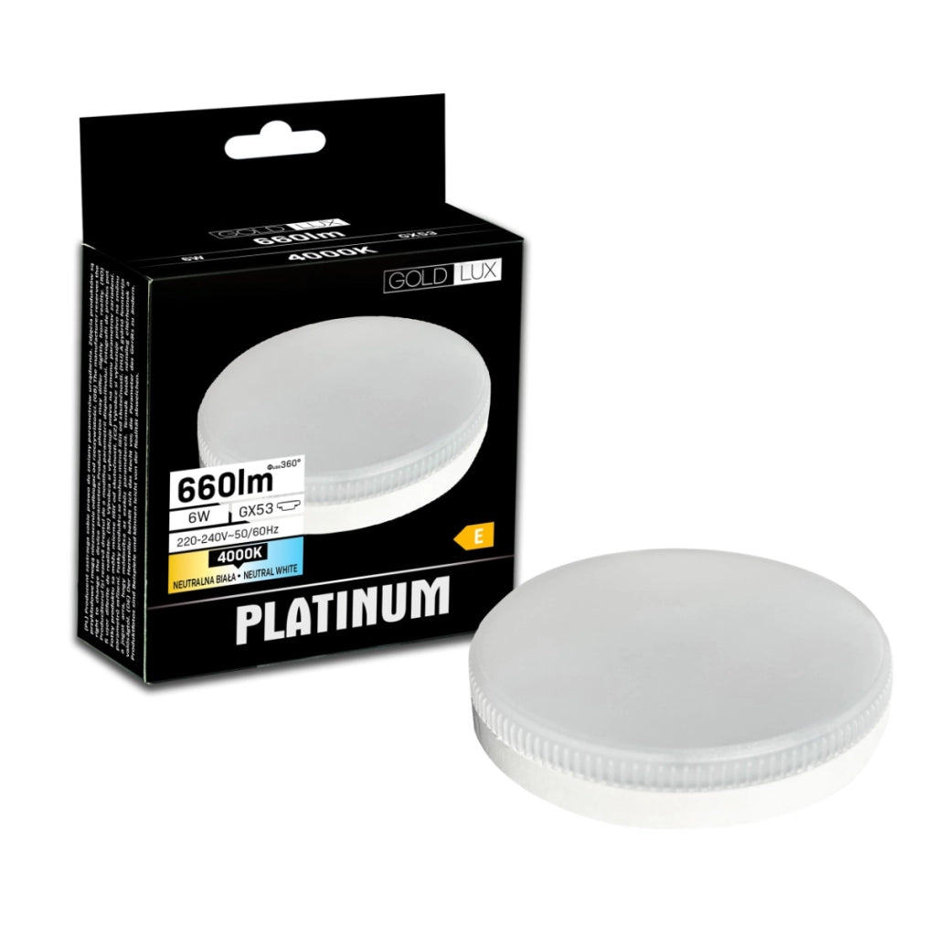 Lampadina LED GX53 6W 660lm 4000K neutra opale Polux