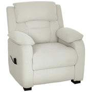 POLTRONA RECLINABILE 150¦ EFFETTO VELLUTO CON POGGIAPIEDI, TELECOMANDO E TASCA LATERALE, 96X90X103 CM, BEIGE