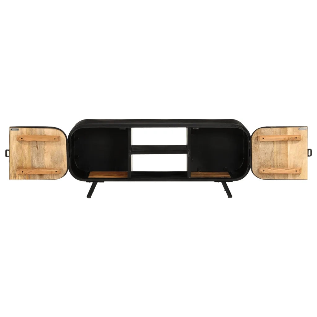 Mobile TV | Armadietto TV | Mobile Porta TV 110x30x45 cm in Legno Massello di Mango Grezzo