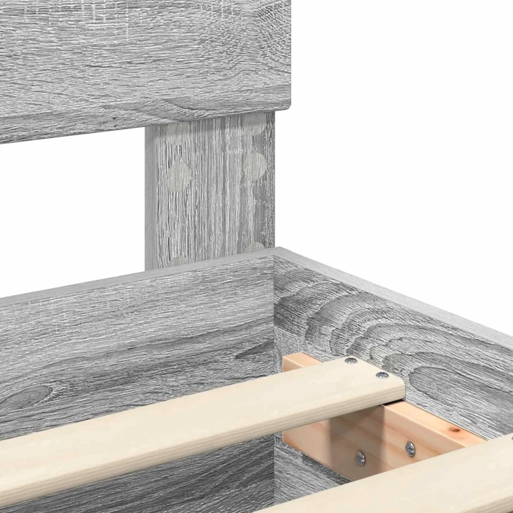 Struttura del letto con testiera Grigio Sonoma 180 x 200 cm 3408143