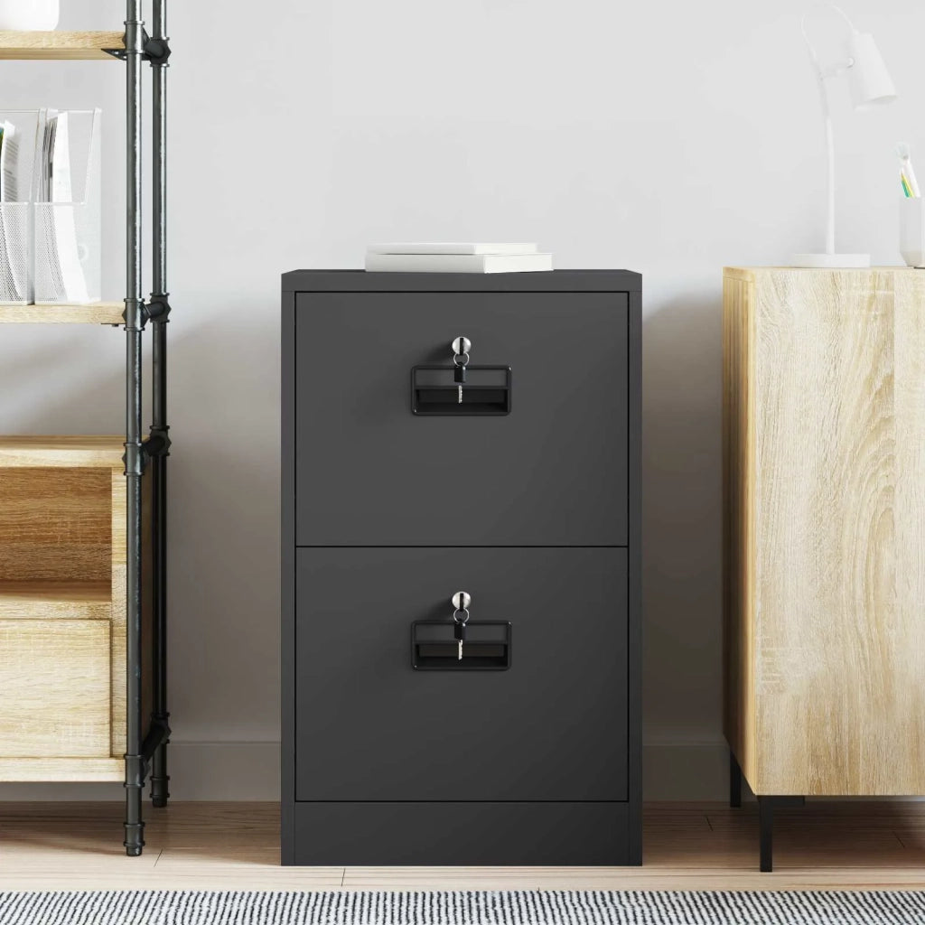 Armadio per File con cassetto Nero 45,5 x 42 x 74,5 cm CFW4475026