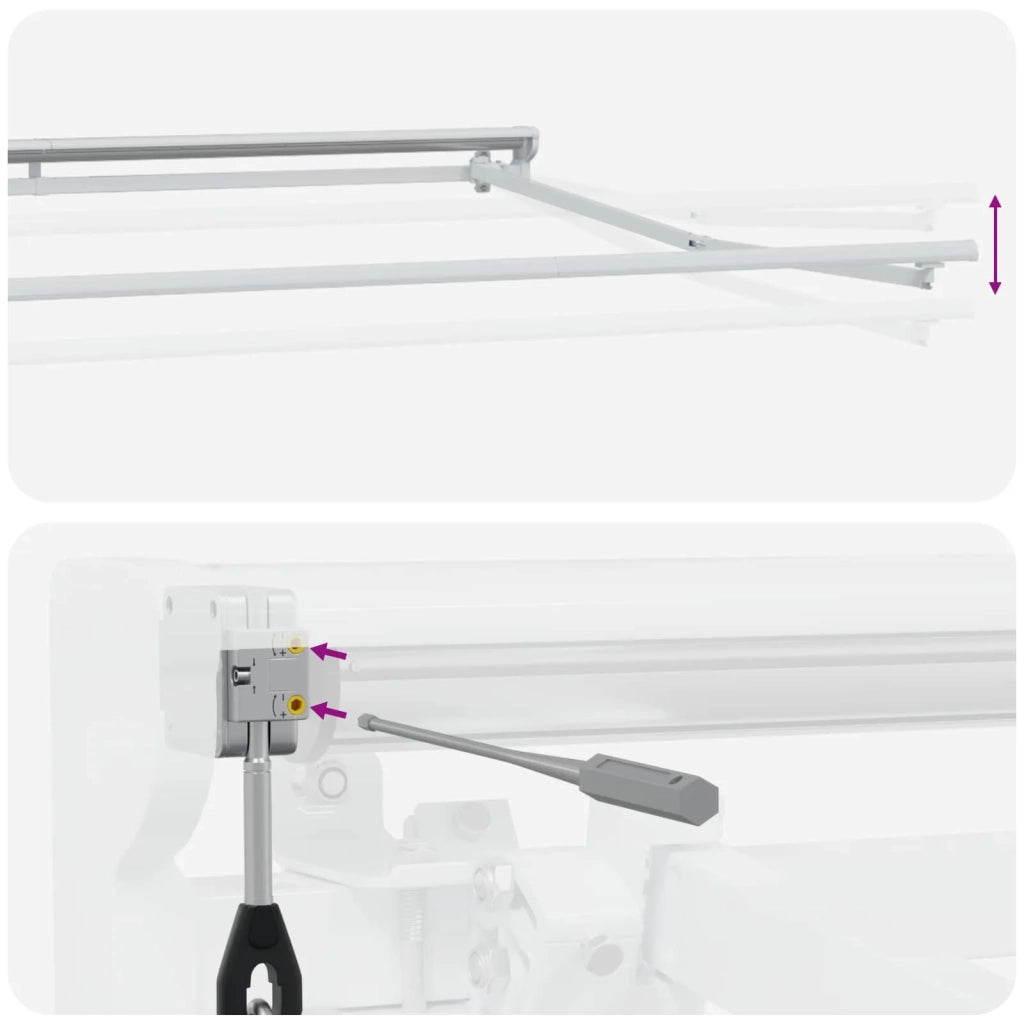 Tettuccio Elettrico Retrattile Grigio chiaro e bianco 3 x 2,5 m 3421784