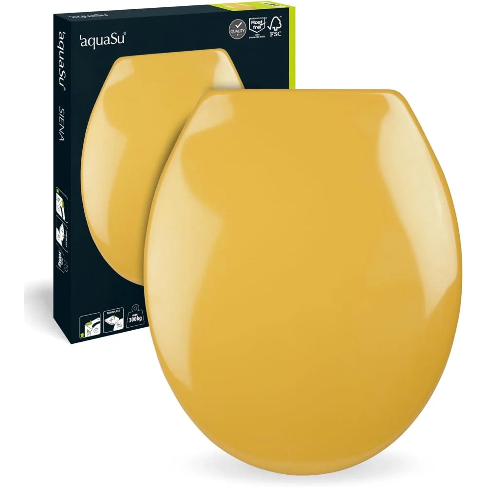 Siena - sedile wc con fissaggio rapido, colore: curry
