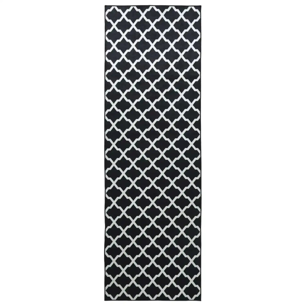 Runner Tappeto LESAKA Nero e bianco 50 x 450 cm 42045366