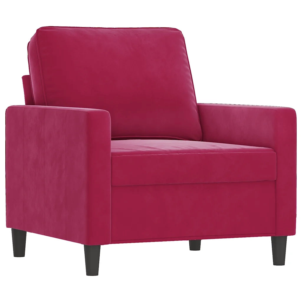 Poltrona | Sedia Relax Rosso Vino 60 cm Velluto
