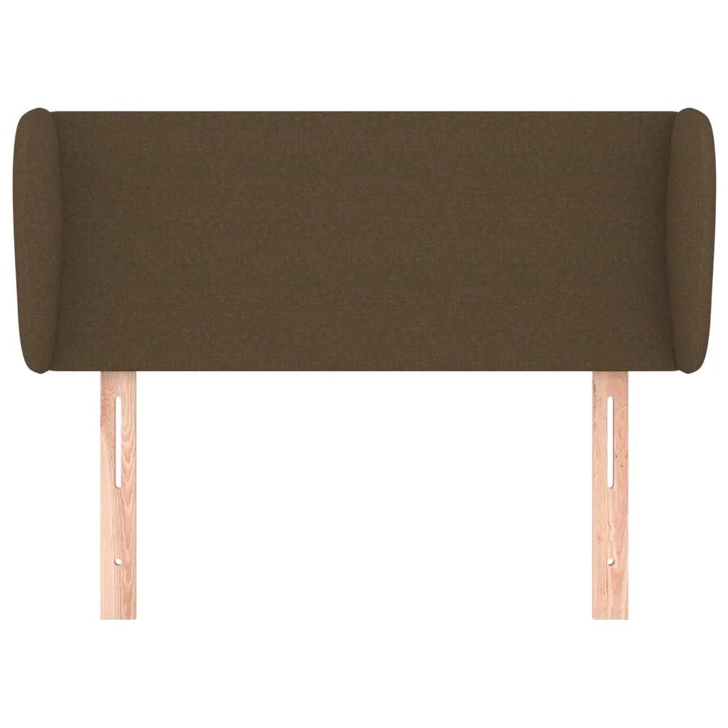 Testiera ad Orecchio-Testata con Orecchie Marrone Scuro 83x23x78/88 cm in Tessuto 386649