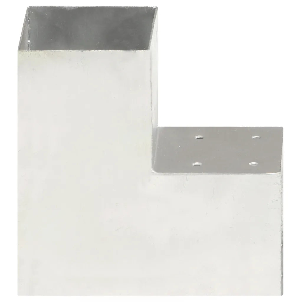 Connettore per Pali a Forma di L in Metallo Zincato 101x101 mm 145477