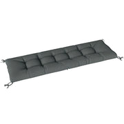 Cuscino per lettino rimovibile con cinghie di fissaggio, adatto alla maggior parte dei lettini prendisole, 198x65x13 cm, grigio scuro