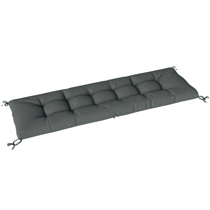 Cuscino per lettino rimovibile con cinghie di fissaggio, adatto alla maggior parte dei lettini prendisole, 198x65x13 cm, grigio scuro