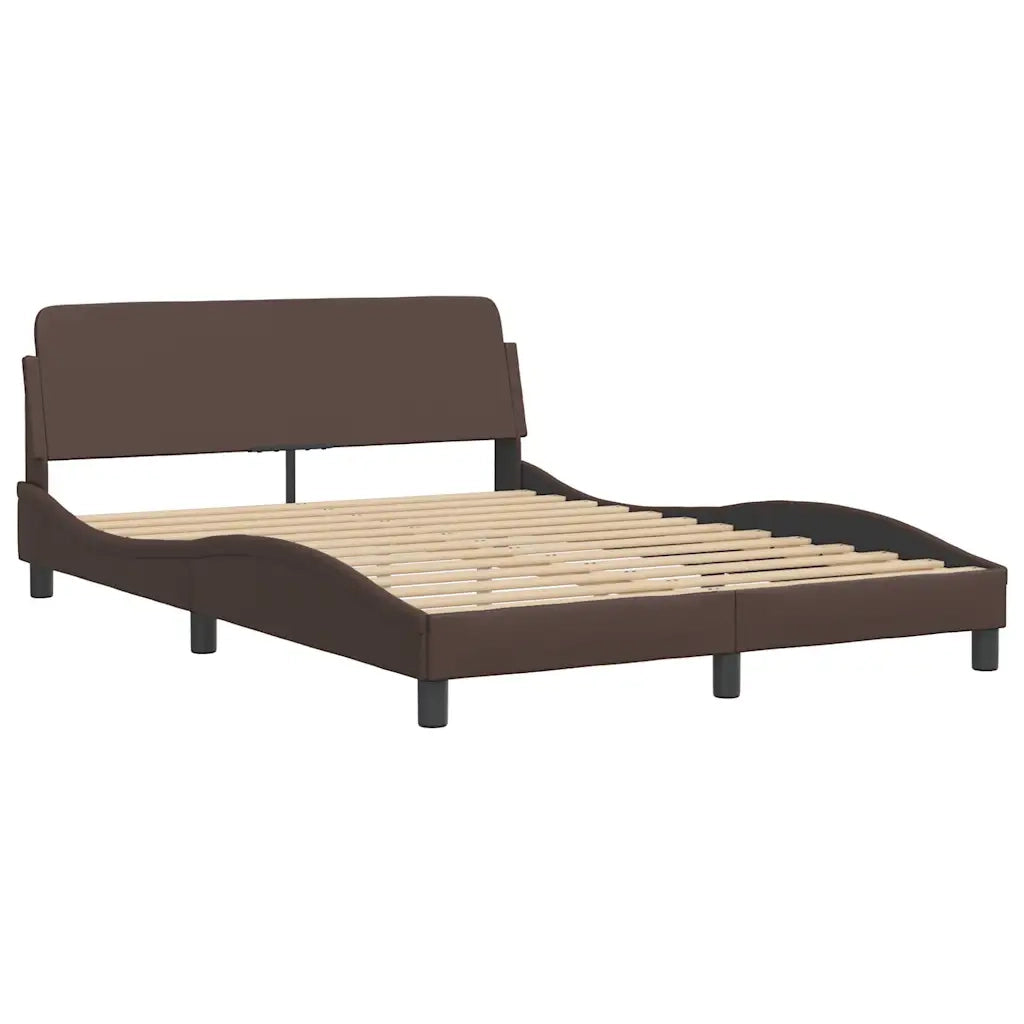 Giroletto senza Materasso Hvar Marrone 120x200 cm in Similpelle