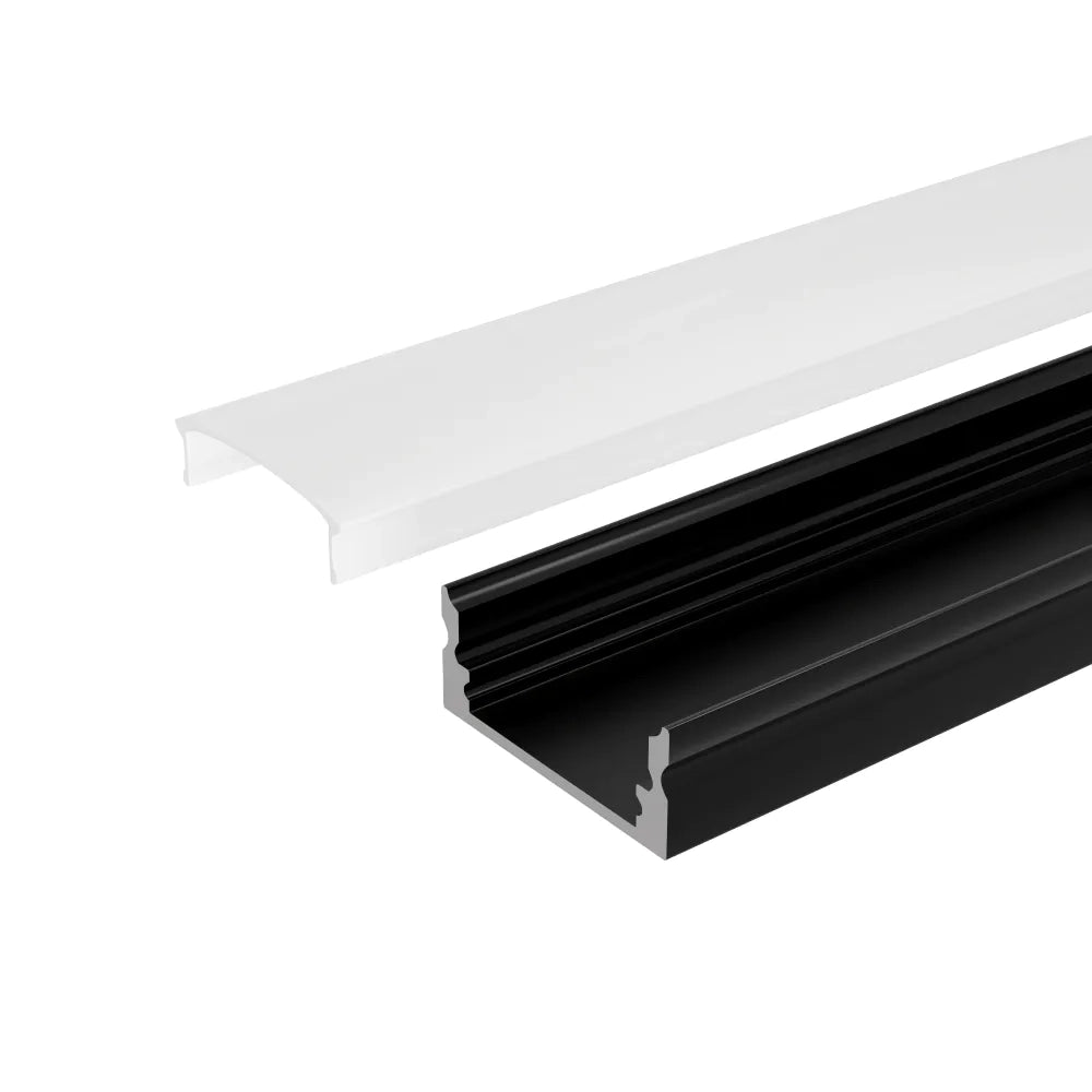 Profilo slim in alluminio nero 1mt per striscia led
