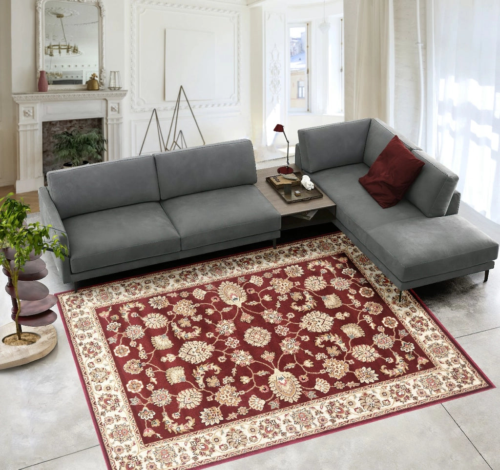 Tappeto BABIL cm.280x380 disegno classico orientale colore rosso e crema
